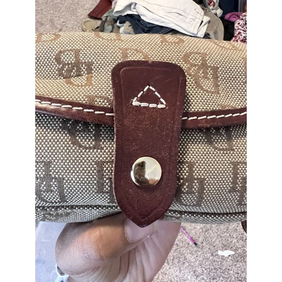 DOONEY & BOURKE DB signature Flap Wristlet Black Made in USA EUC‎ - Picture 3 of 5